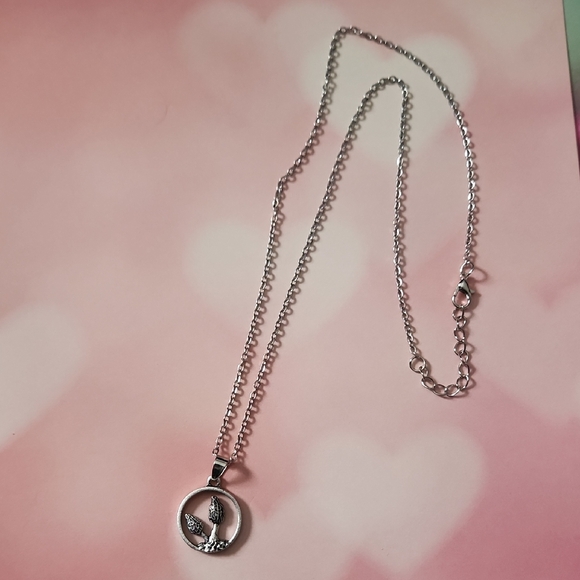 NEW Mushroom Silver Pendant Necklace - Picture 3 of 6